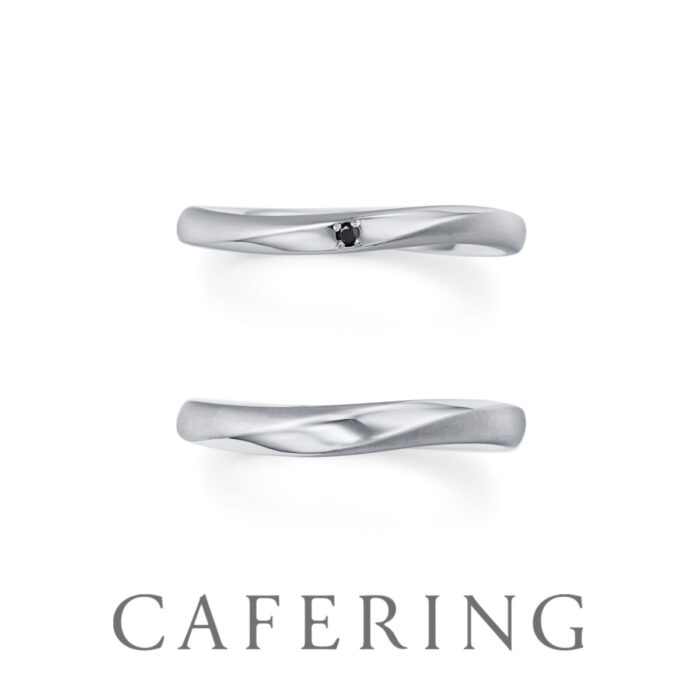 CAFE RING のブラックダイヤの結婚指輪