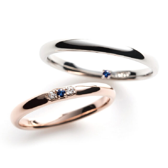 ブルーサファイアとピンクサファイアが綺麗な婚約指輪・結婚指輪 9月誕生石 | ISSHINDO Bridal Blog