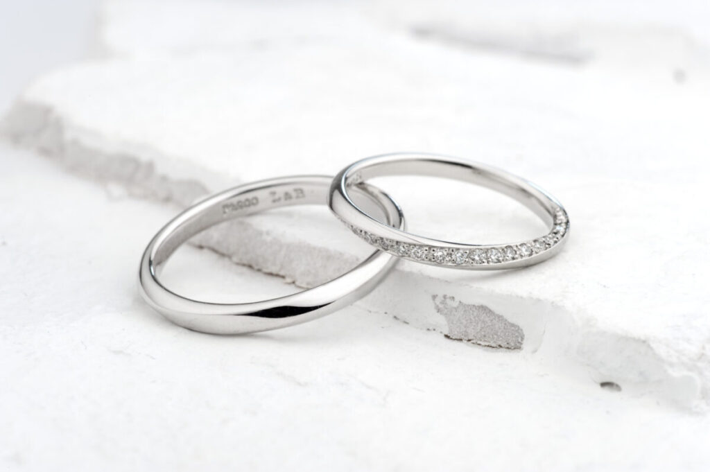 ラブボンドの宇宙モチーフの結婚指輪「ジュピター」のプラチナ
