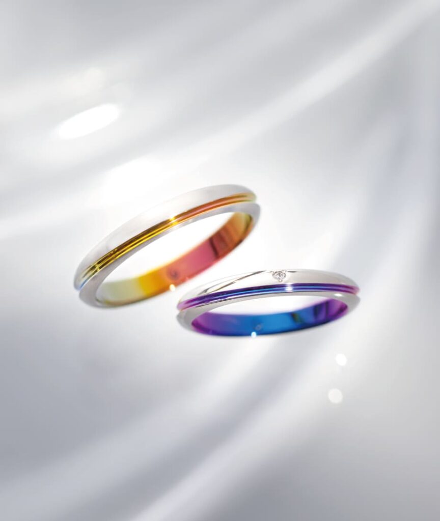 宇宙をイメージする結婚指輪「SORA」エクリプト