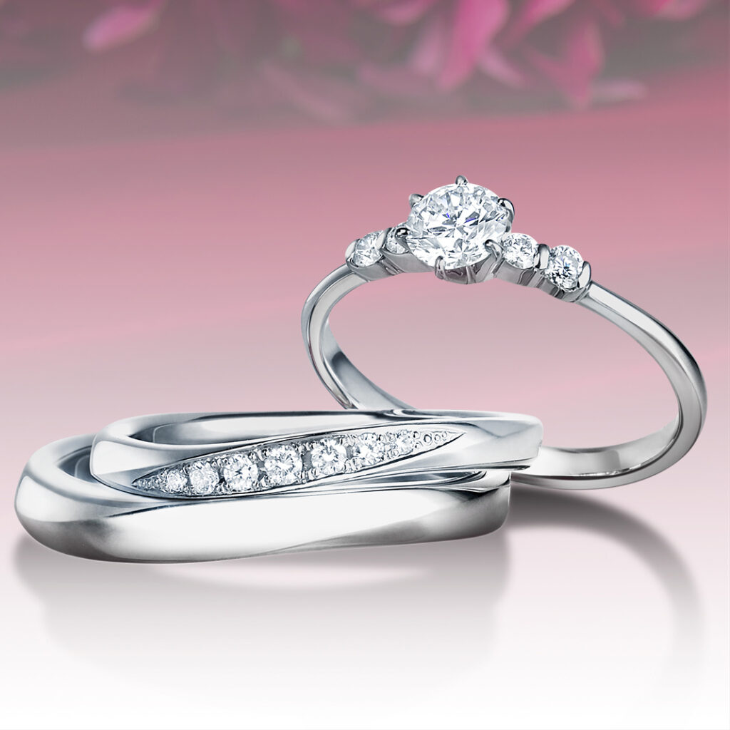 モニッケンダム　ダイヤモンドの婚約指輪・プラチナの結婚指輪