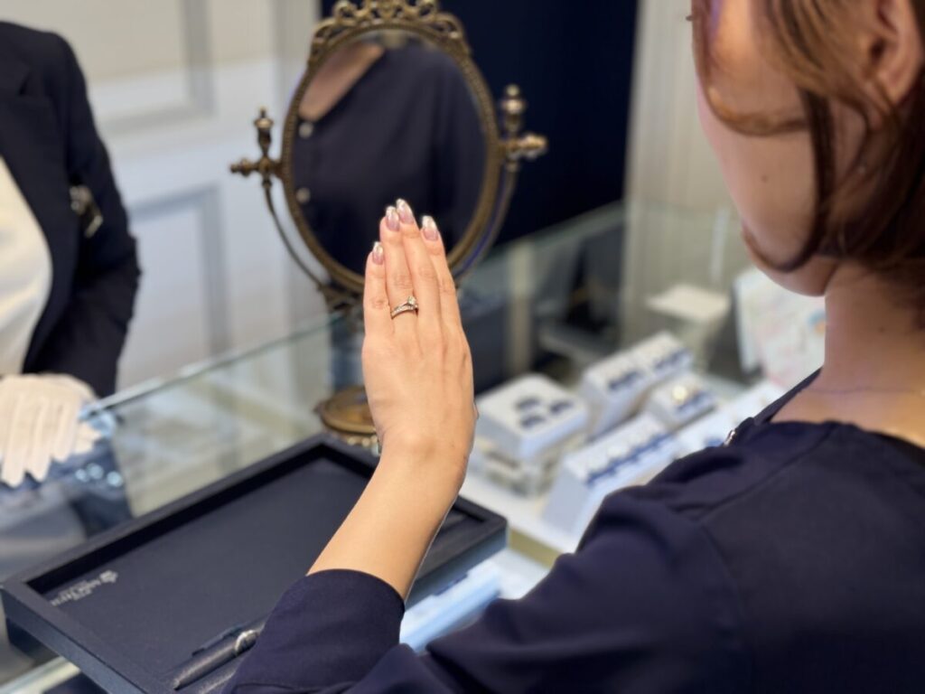 婚約指輪、結婚指輪の試着