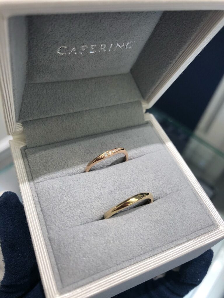 カフェリングの結婚指輪ローブドゥマリエ　ゴールドアレンジ