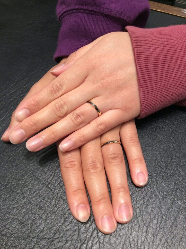 ポンテヴェキオの結婚指輪リンコントロ　ゴールドアレンジ