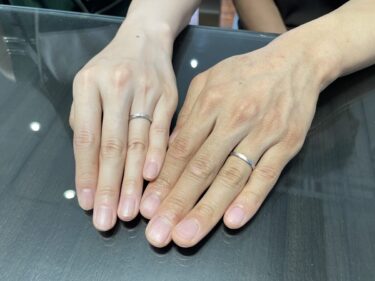 【新潟市】ラザールダイヤモンドの結婚指輪をお作りいただきました