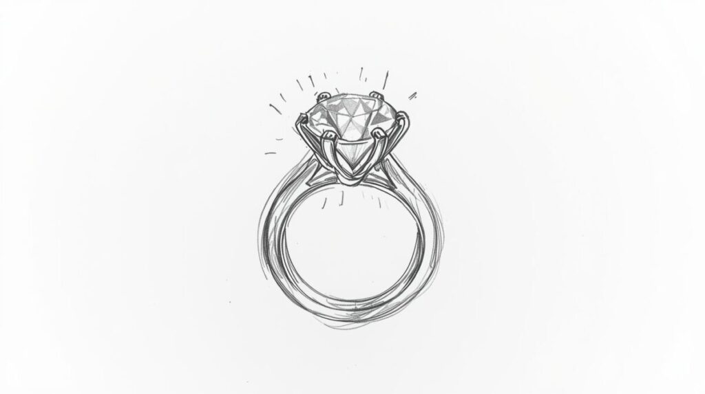 婚約指輪のイラスト