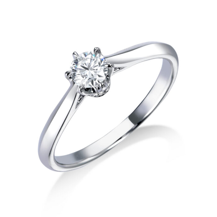 ロイヤル・アッシャーERA817-2 (2) ロイヤル・アッシャーのクラウンシリーズの婚約指輪ERA817の画像