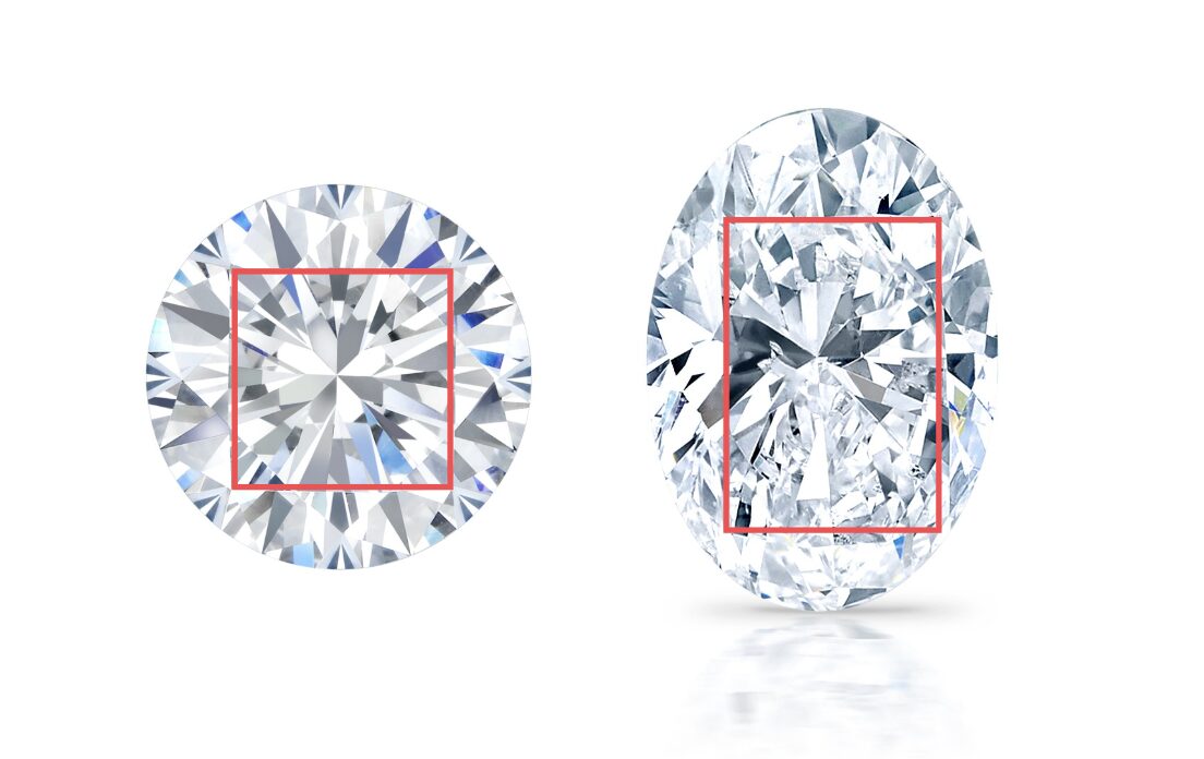 ファンシーカット　テーブル面比較