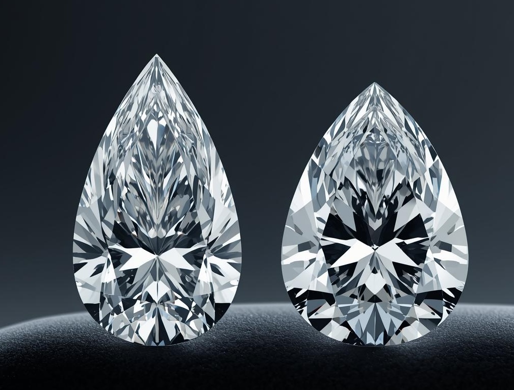 ファンシーカット　ペアシェイプの比較