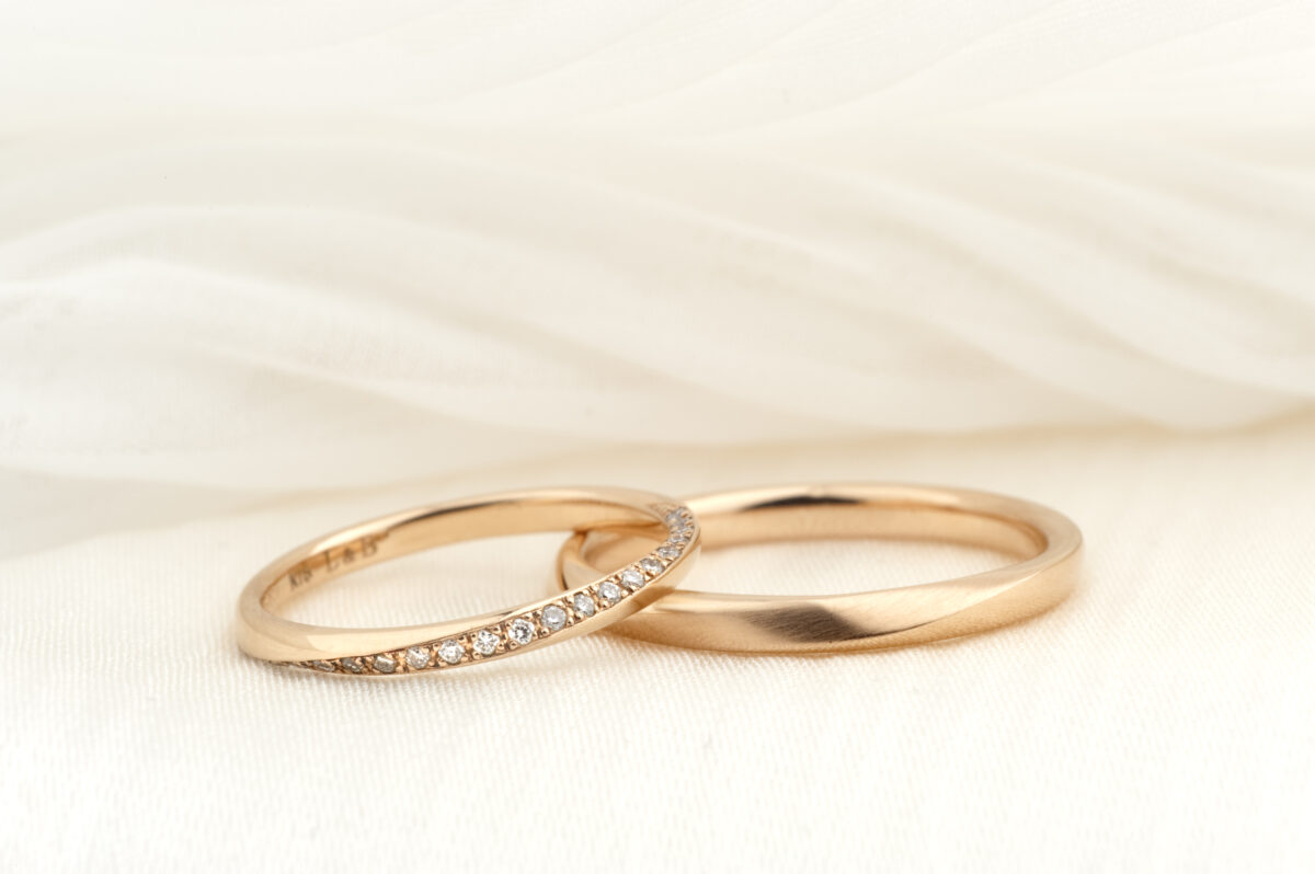春を感じる結婚指輪　ラブボンドジュピター　ピンクゴールド