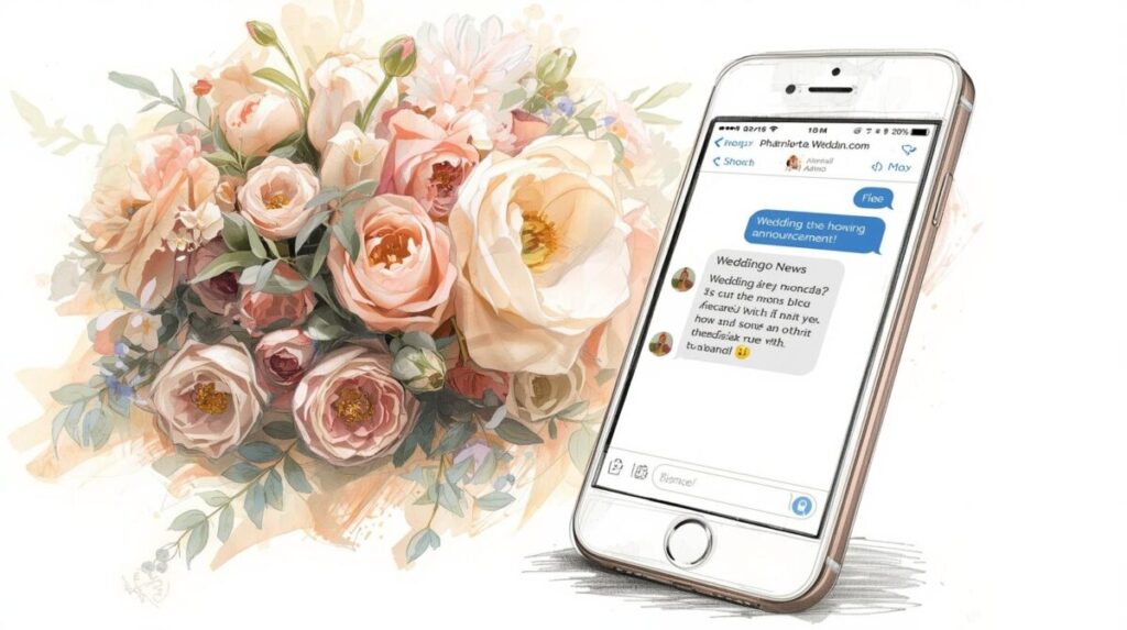 メッセージアプリでの結婚報告