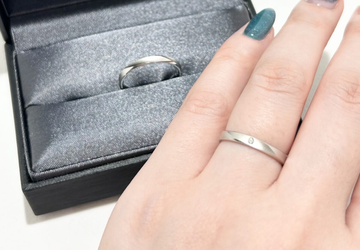 風太様】ブルー系リング加工 ルース差額分 キラキラしてない結婚指輪