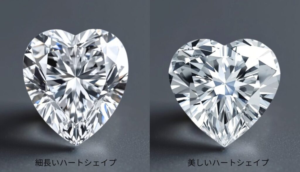 ハートシェイプの比較
