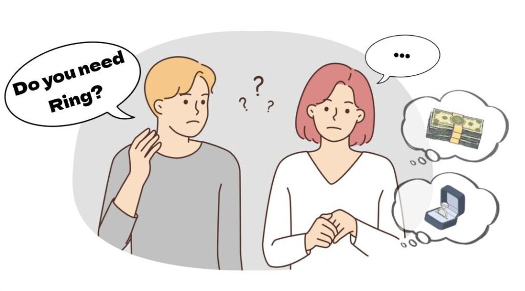 婚約指輪を遠慮している女性