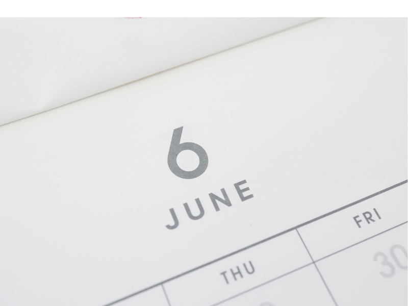 6月のカレンダー