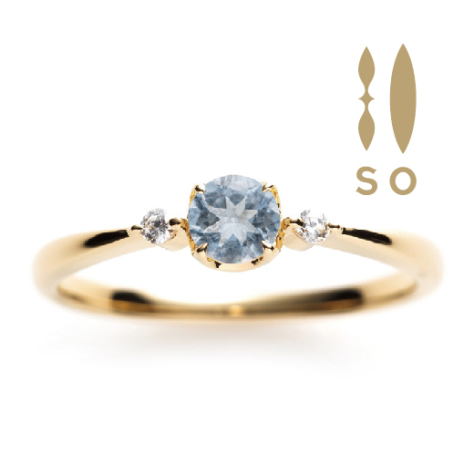SO　sweet　アクアマリンの婚約指輪