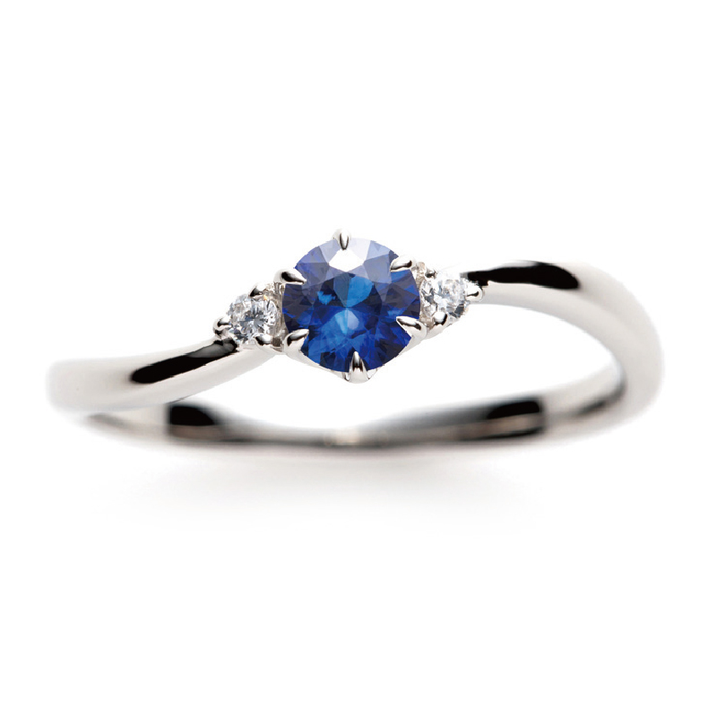 SO beautiful　ブルーサファイアのついた婚約指輪