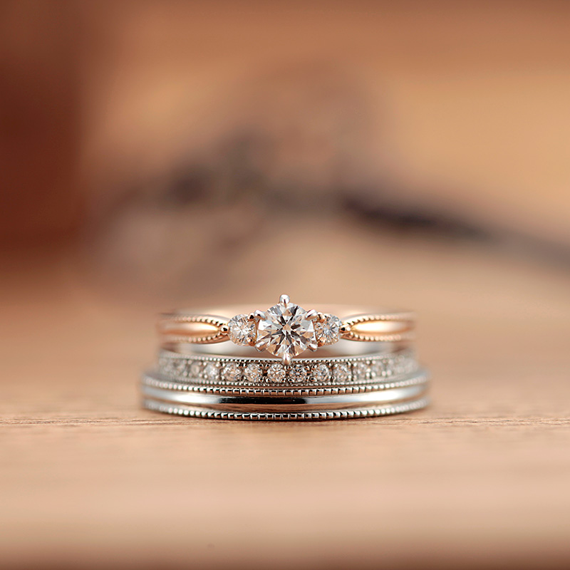 ラブボンドのセットリング「リボン・ラブノート」