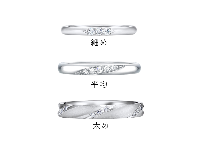 結婚指輪の幅比較