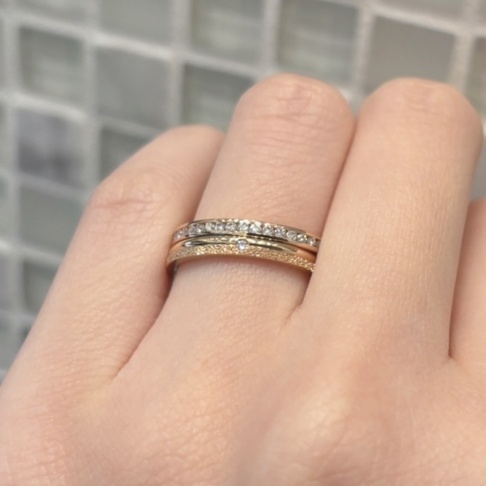 ラプンツェルの結婚指輪　ワンウィッシュ重ねづけ