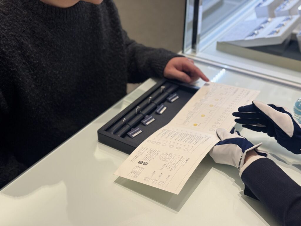 婚約指輪を選ぶ男性