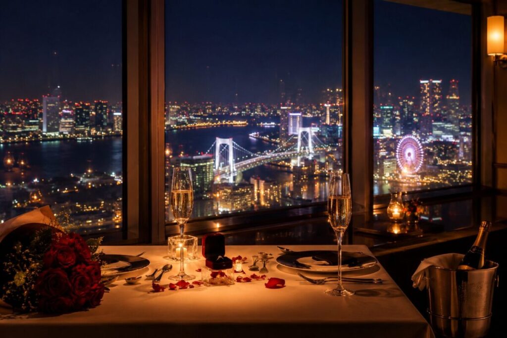 夜景の見えるレストラン