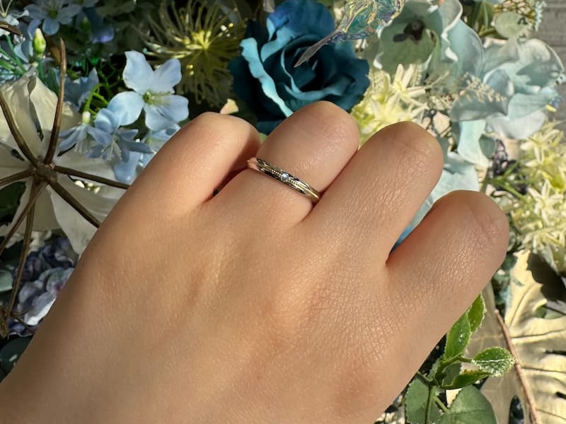 モニッケンダム　センターミルの結婚指輪　12WR19 12WR20