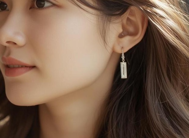 ピアスをつけた女性