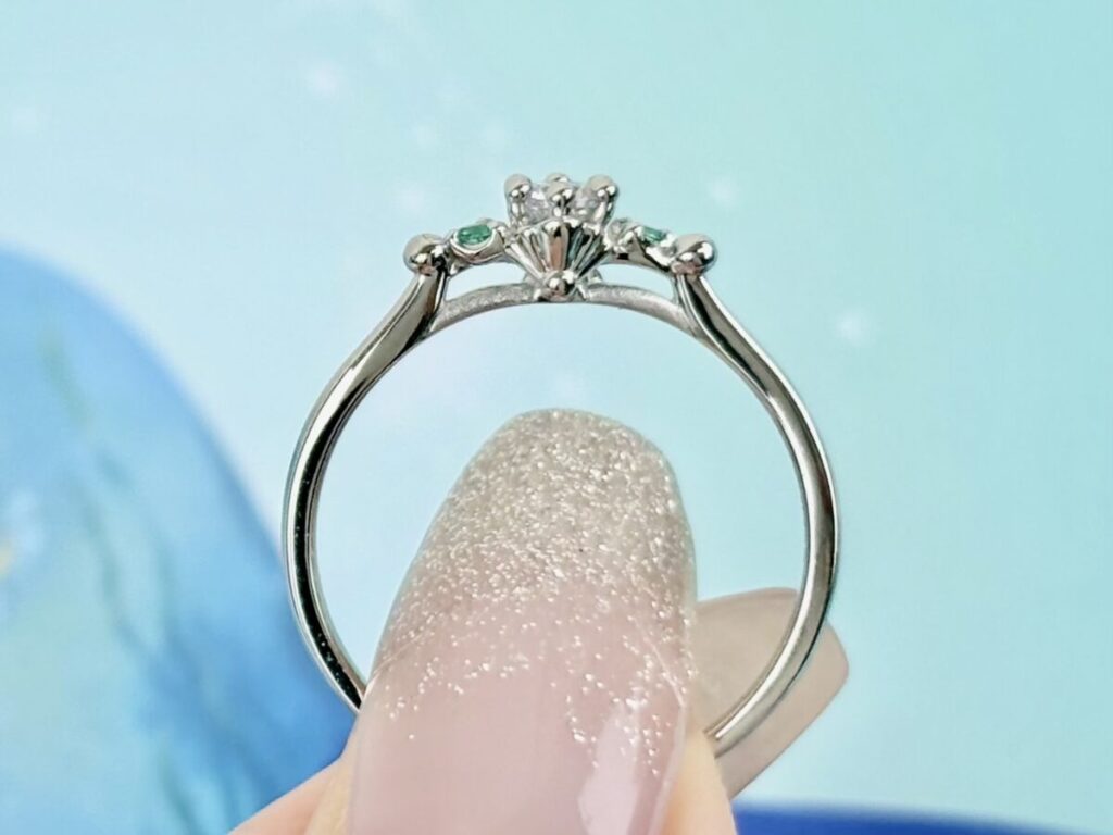 リトル・マーメイド　限定婚約指輪　サイドビュー