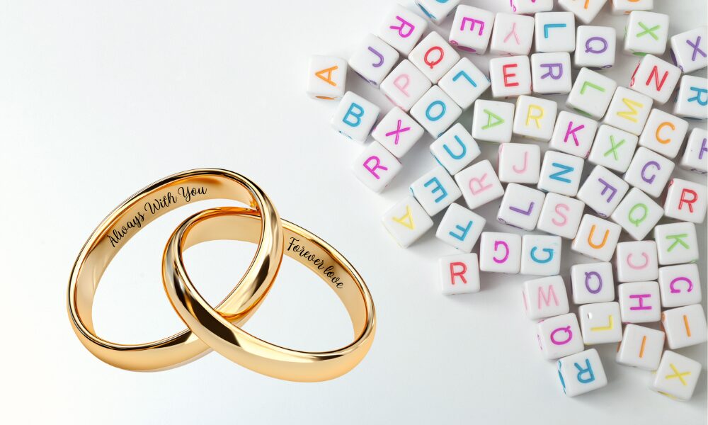 結婚指輪　英語の刻印