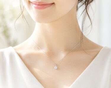 婚約ネックレス　着用画