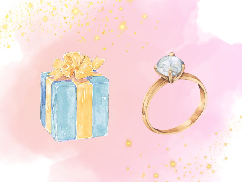 誕生日プレゼントと婚約指輪