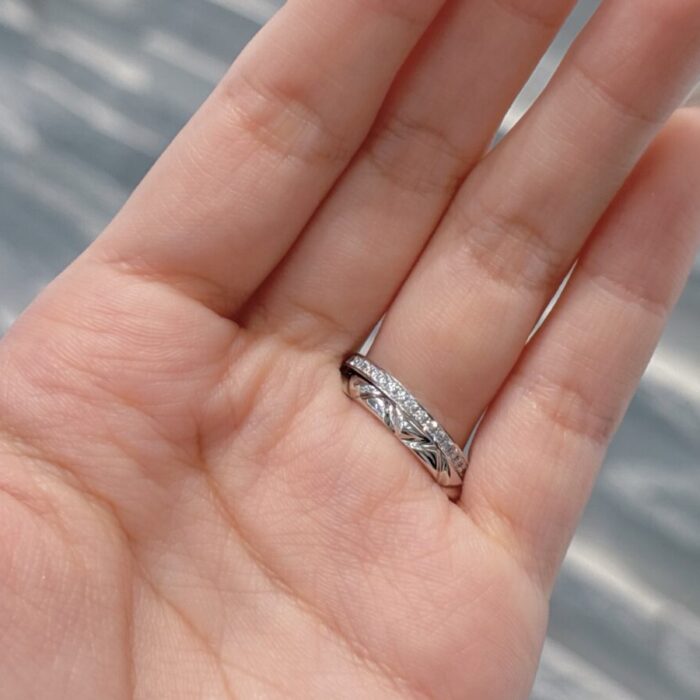 鍛造の結婚指輪マイスター　重ねづけ
