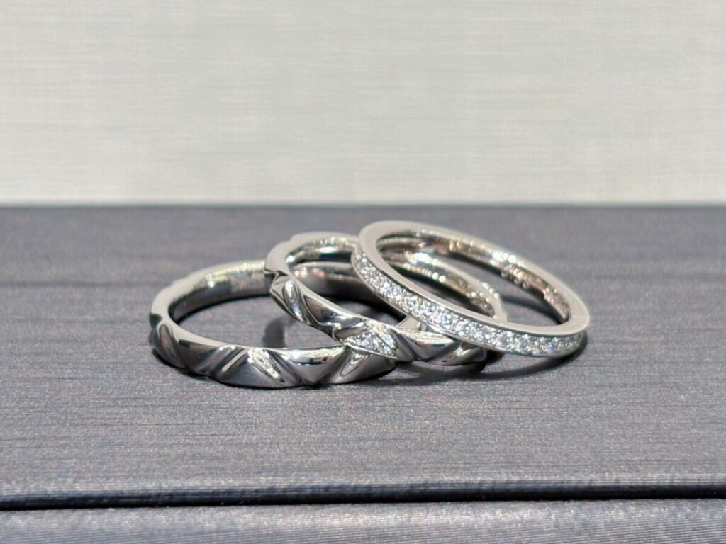 鍛造の結婚指輪マイスター 重ねづけ