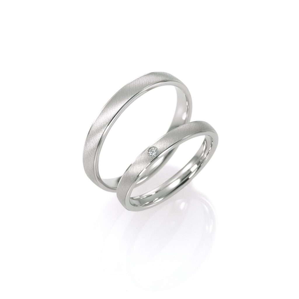フィッシャーのつや消しの結婚指輪9650884/9750884
